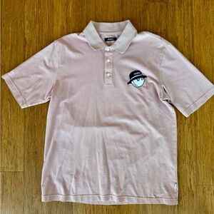 Malbon Men's Mauve/Light Pink Cooper Polo (Size: Medium)